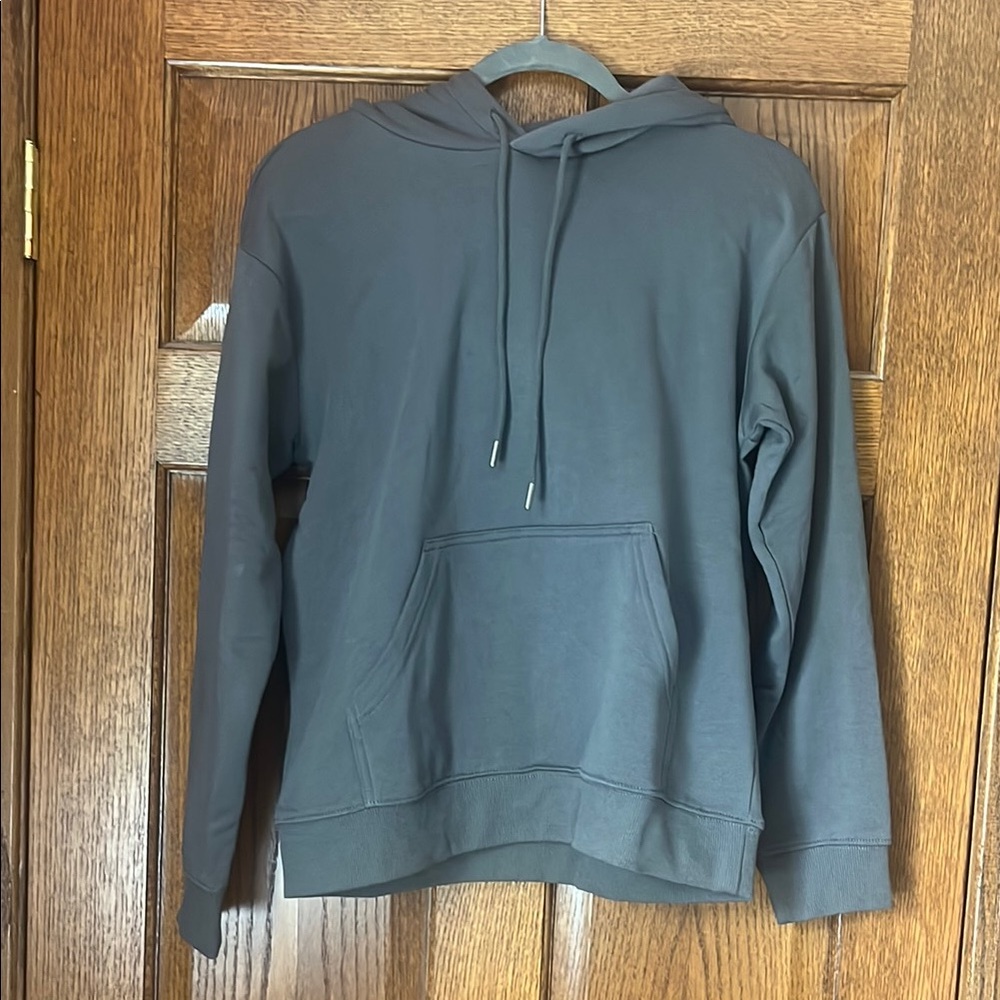 H&M Gray Sweatshirt Relaxed Fit Cotton Blend